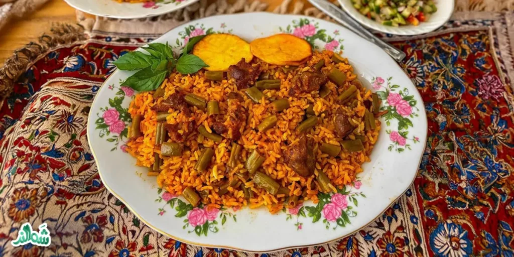 لوبیا پلو زعفرانی ؛ مواد لازم، طرز تهیه و نکات طلایی