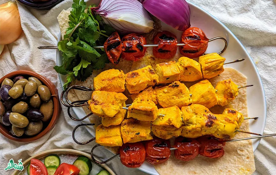 طرز تهیه جوجه کباب زعفرانی